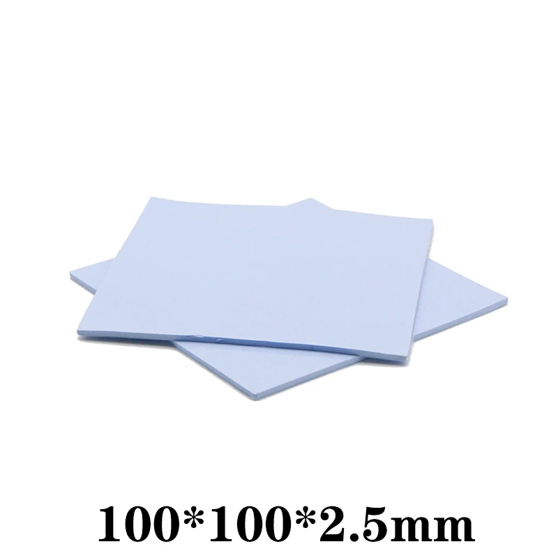 하이 퀄리티 서멀 패드 실리콘 시트 컴퓨터 CPU 그래픽 칩 방열판 냉각 전도성, 100mm x 100mm, 1.5mm, 2.5mm, 3.5mm