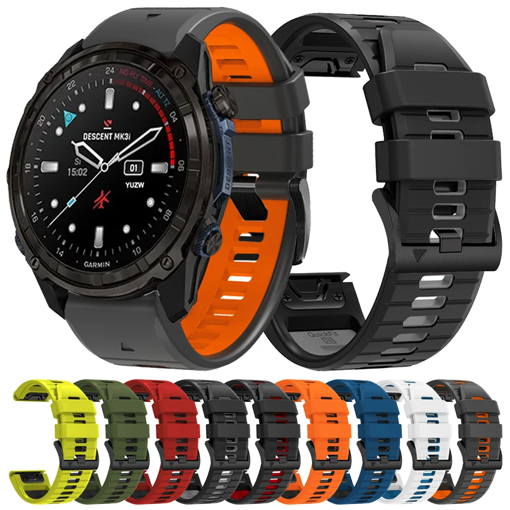 Cinturino Cinturino In Silicone Per Garmin Epix Gen 2/Epix Pro 47Mm 51Mm/Descent Mk3I Mk2I G1/Enduro 2 Quick Fit 22Mm 26Mm Cinturino Da Polso