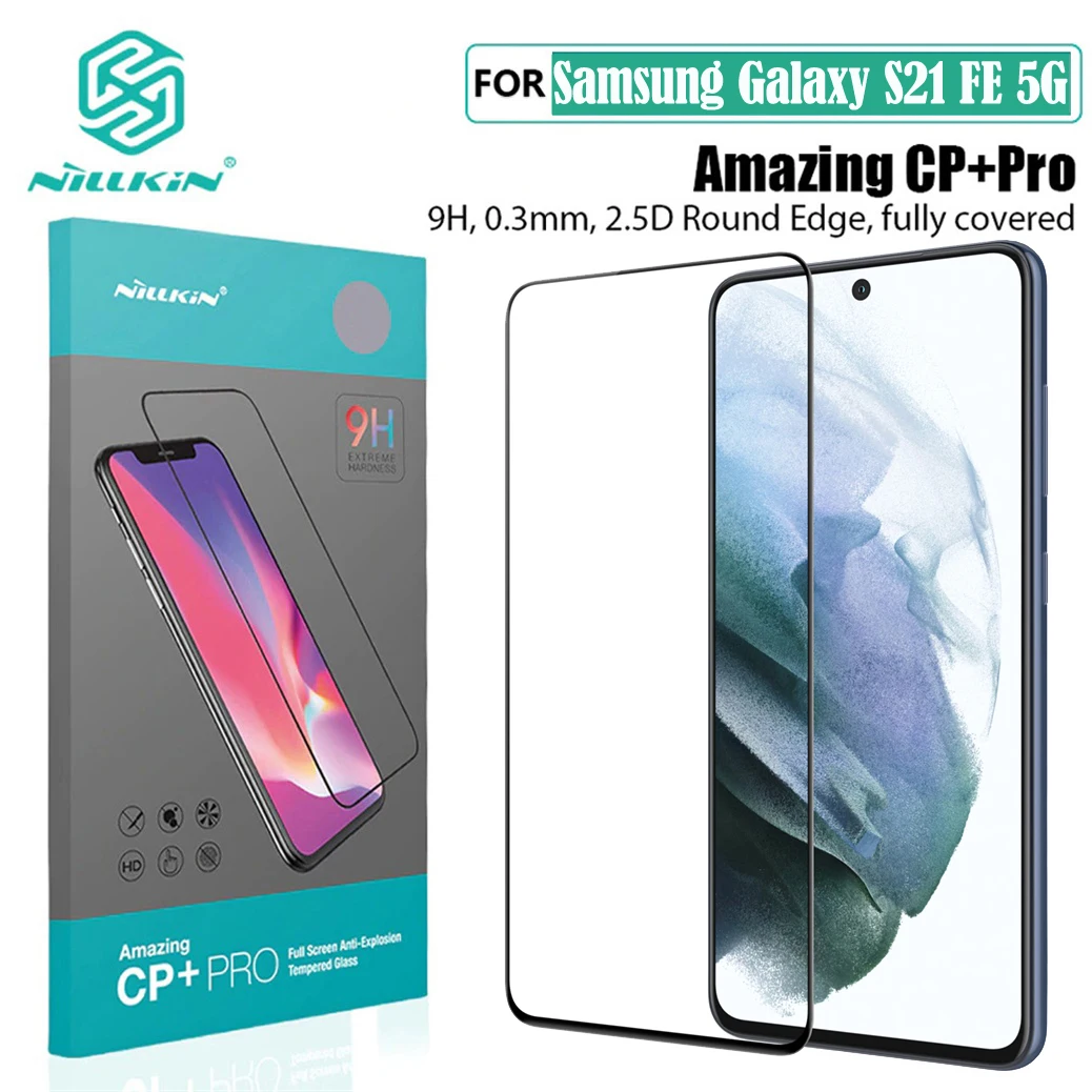 Pour Samsung Galaxy S21 Fe 5g 9D Colle Colle Film de verre trempé