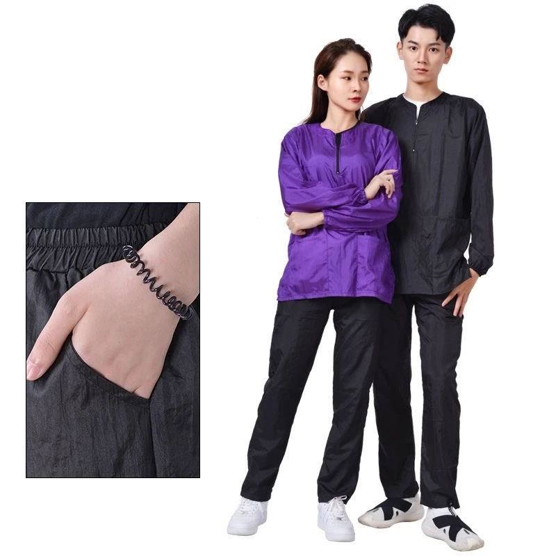 Long Sleeve Pet Dog Grooming Work Clothes Waterproof Pet Shop Uniforms Hair Salon Hairdresser Robe Anti Hair Anti Static Y0522 3
