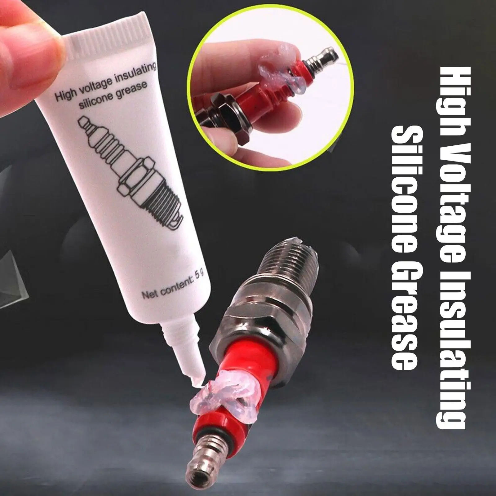 Car Spark Plug Insulating Grease 1/23pcs High Voltage Ignition Coil Silicone Grease Temperature Corrosion Resistance