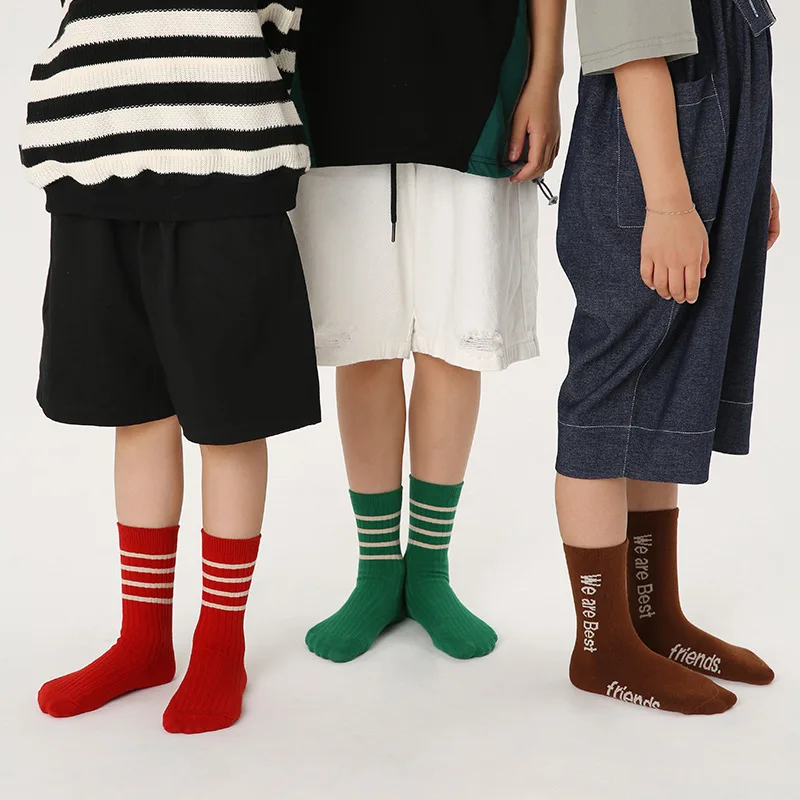 

Kids Socks 3-12 Year-old Boys And Girls Cotton Socks Spring Calf Length Baby Cozy A Grade Socks