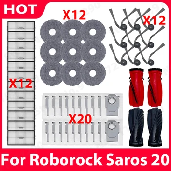 Ricambi per Roborock Saros 20: Spazzola Principale, Spazzola Laterale, Panno, Filtro HEPA, Sacchetto Raccoglipolvere, Accessori di Ricambio per Robot Aspirapolvere