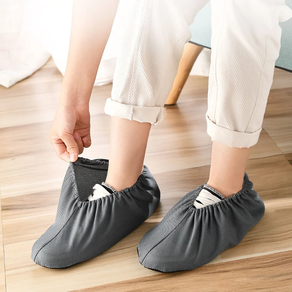 Waterproof Non-slip Shoe Covers for Shoes Dust Proof Reusable Rain Boots Cover Men Women Indoor Washable Overshoes Accessories images - 6