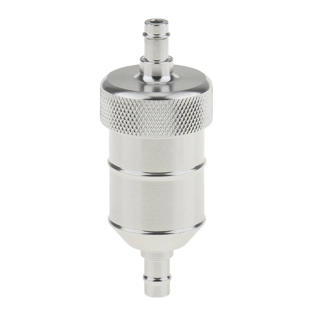 

Motorcycle Pit Dirt Bike ATV Quad Inline Fuel Gas Filter 1/4 Inch 6mm Silver