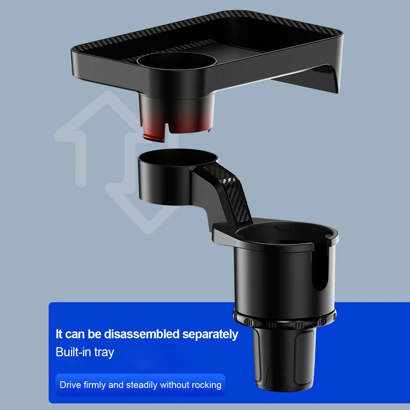 Drink Cup Holder Car Interior Accessories Car Tray Table Portable Car Cup Holder Attachable Meal Tray Expanded Table Desk 360 Rotatable Adjustable Car Food Tray Cup Holder