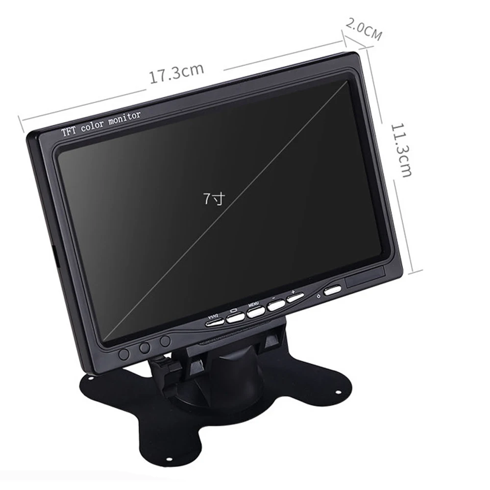 Фото Автомобильный монитор HDMI 7 дюймов широкоформатный HD 1024*600 маленький ЖК-дисплей с AV/VGA/совместимый настольный мини-ЖК-монитор №5