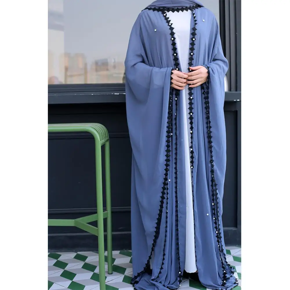 Kaftan Arabic Hijab Dress Kimono Cardigan Dubai Abaya Eid Mubarak Turkey Abayas for Women Caftan Marocain Robe Musulmane Longue