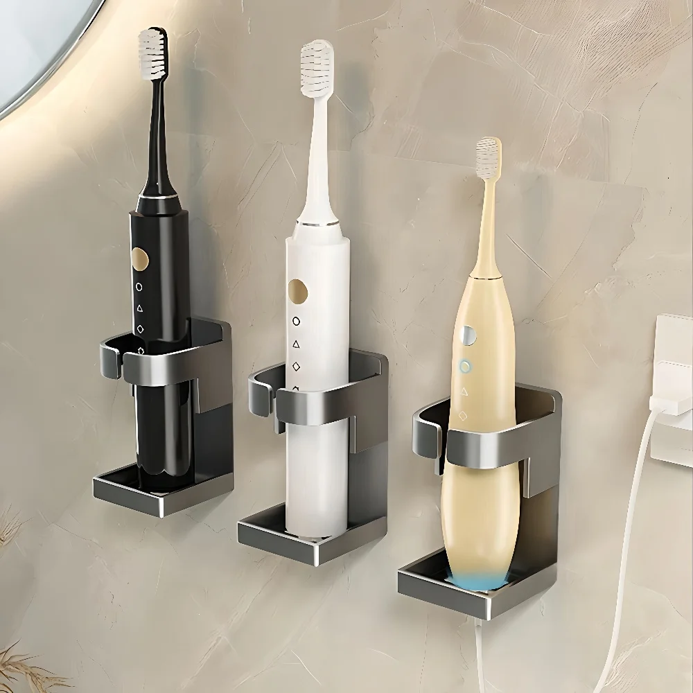 Electric Toothbrush Holder-Space-Saving Bathroom Toothbrush Organizer Essential Bathroom Accessories for a Clutter-Free Space