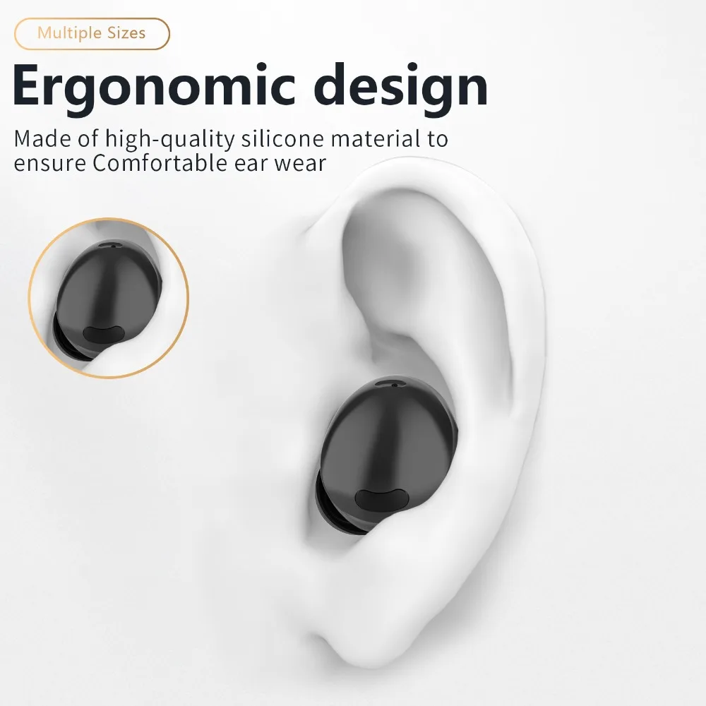 Silicone Ear Tips for Wireless Earbuds - 3/6 Pairs Replacement Eartips
