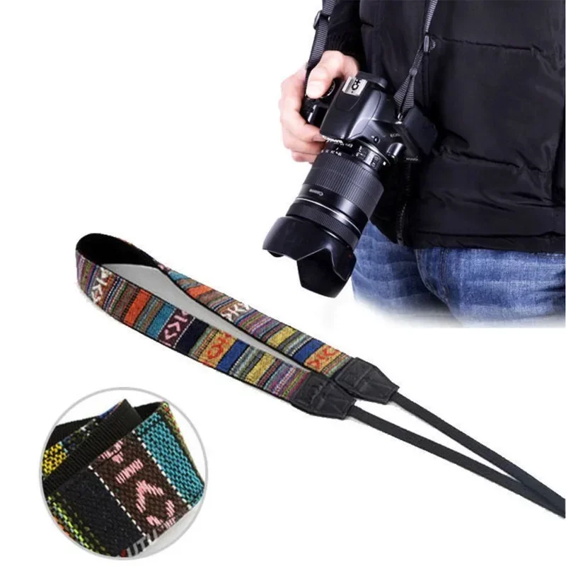 1PC 빈티지 카메라 넥 스트랩 숄더 벨트 스트랩(컴팩트, 미러리스, 소형 DSLR, 즉석 카메라용)