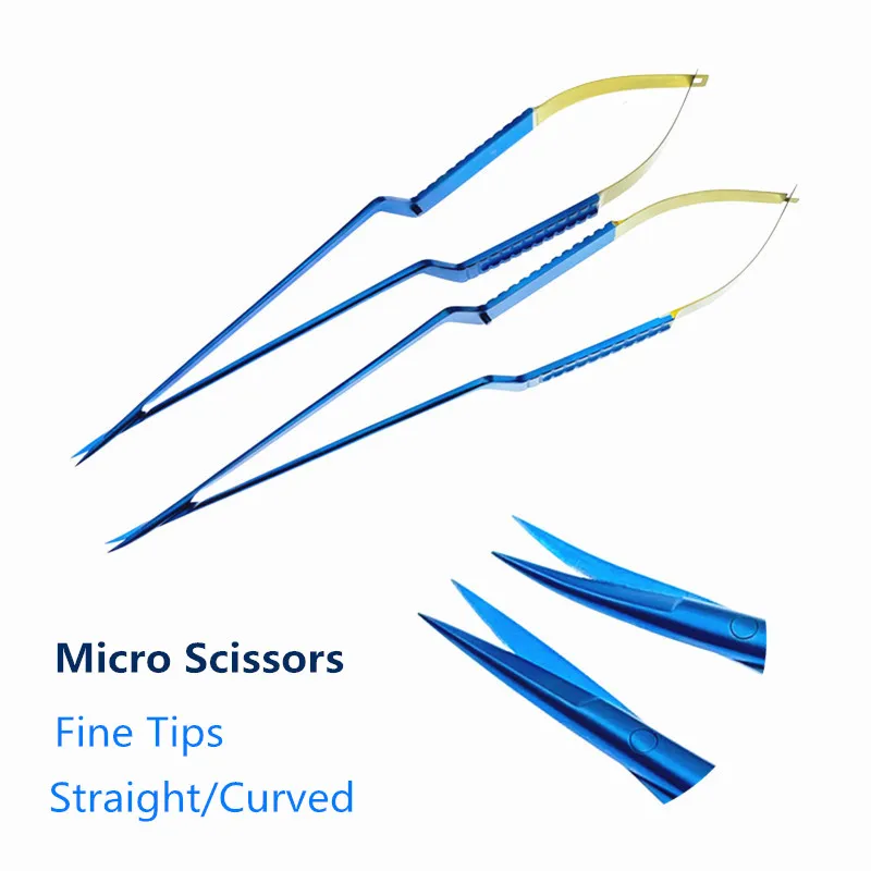 Titanium Micro Scissors Flat Handle 11mm Blades Neurosurgery Instruments -  AliExpress