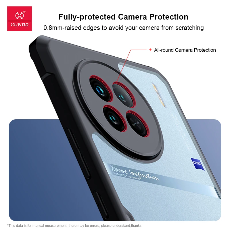 Xundd-Vivo x90 x90 pro plus用の耐衝撃ケース,落下防止シェル