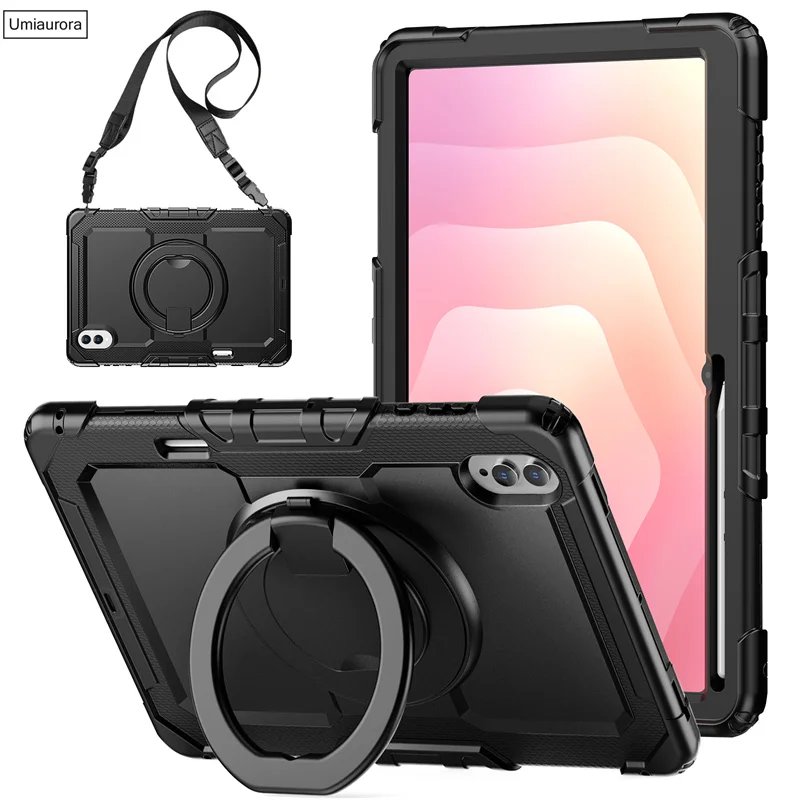 Enhanced Full Body Rugged Tablet Case with Pull Ring Stand and Shockproof Protection