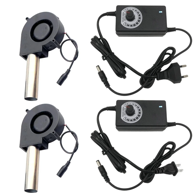 BBQ Air Blower Portable BBQ Fan Air Blower Handheld Barbecue Fan US/EU Plug 2