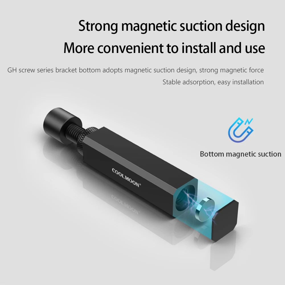 Topiky Supporto per Supporto GPU per Scheda Grafica ARGB, Supporto GPU Regolabile per Scheda Grafica Desktop, Staffa Anti Abbassamento per Scheda Grafica in Lega di Alluminio con Base (Nero
