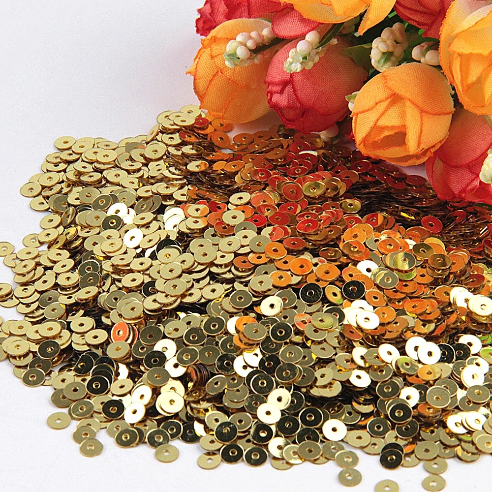 Sparkling Gold Sequin Mix for Crafting and Decoration