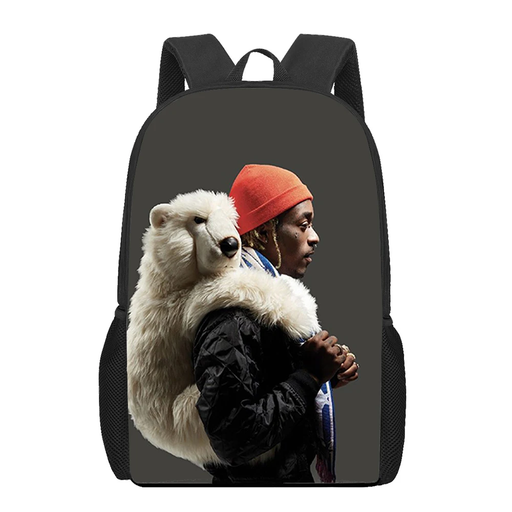

Школьные ранцы Lil Uzi Vert Rapper для девочек и мальчиков, многофункциональные детские женские рюкзаки с принтом для учебников, Детская сумка через плечо