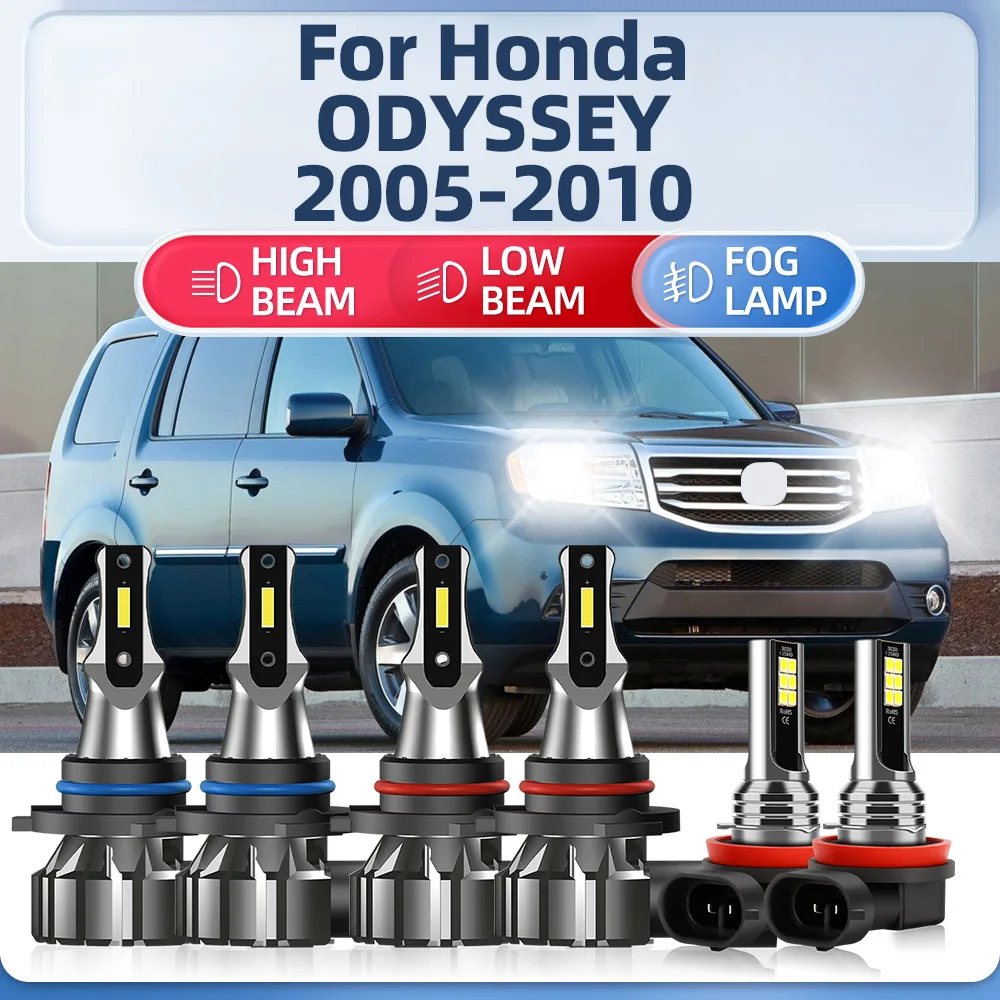 

60000LM Canbus LED Headlight Bulbs 12V Car Fog Lamps 6000K White Plug And Play For Honda ODYSSEY 2005 2006 2007 2008 2009 2010