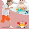 Baby Bath Tub Water Play Crab Toy Clockwork Portable Beach Children Shower Accessory Baby Pulling a String To Learn to Walk 3