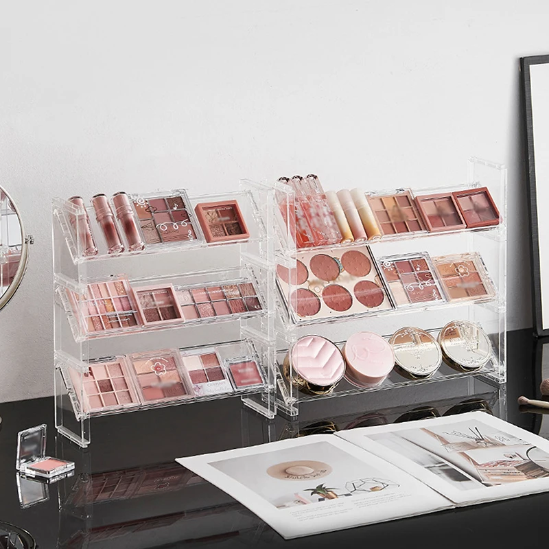 Acrylic 3-Layer Cosmetics Display and Storage Organizer