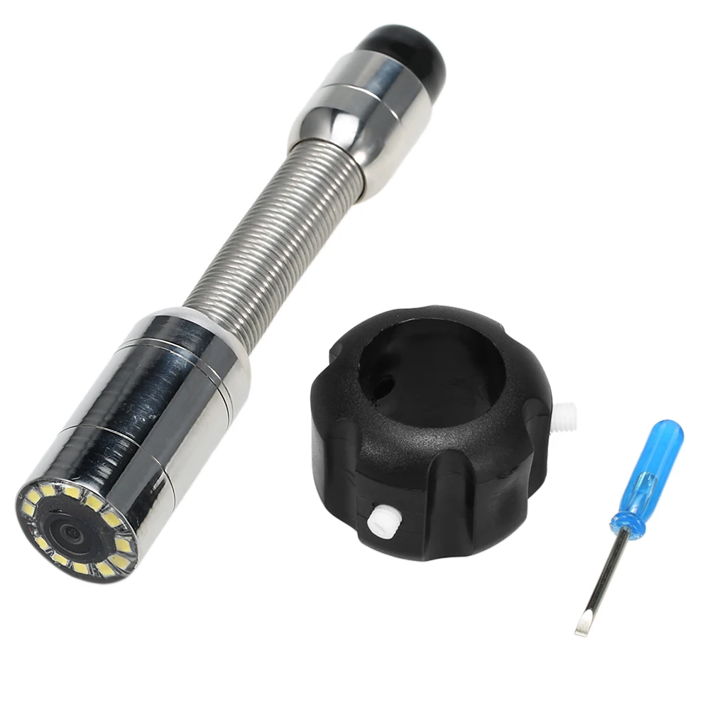 23mm 파이프 하수구 검사 카메라 방수 배수 파이프 라인 검사 교체 카메라 (보호 헤드 커버 스크루 드라이버 포함)