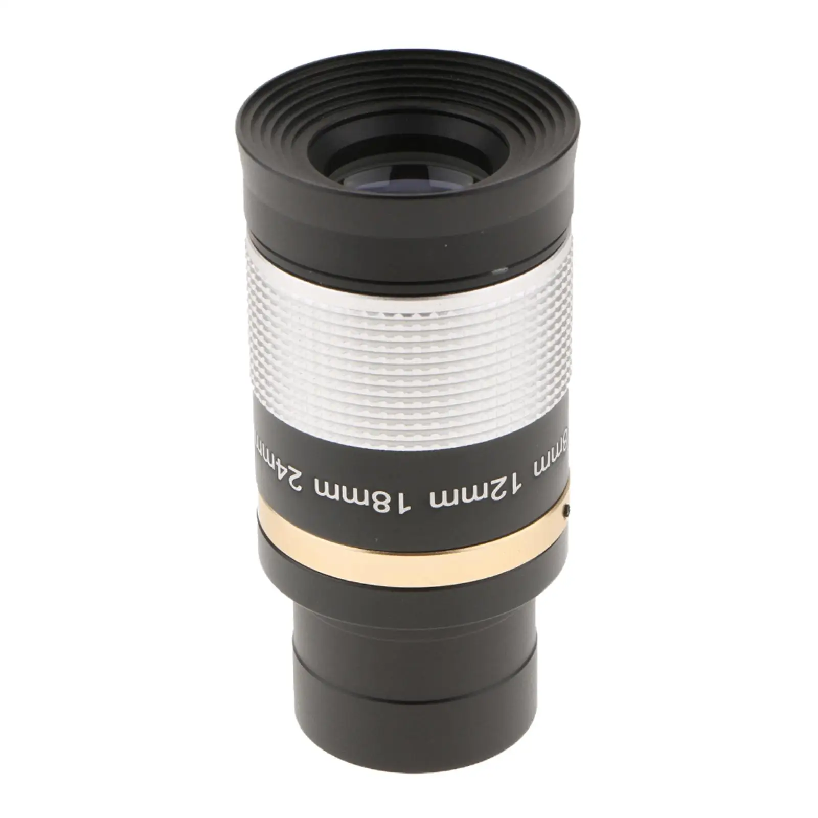 8-24mm Eyepiece 1.25 inch Multi Coated Optical Lens Telescope Accessories for Astronomy, Aluminum Alooy-Black+Silver