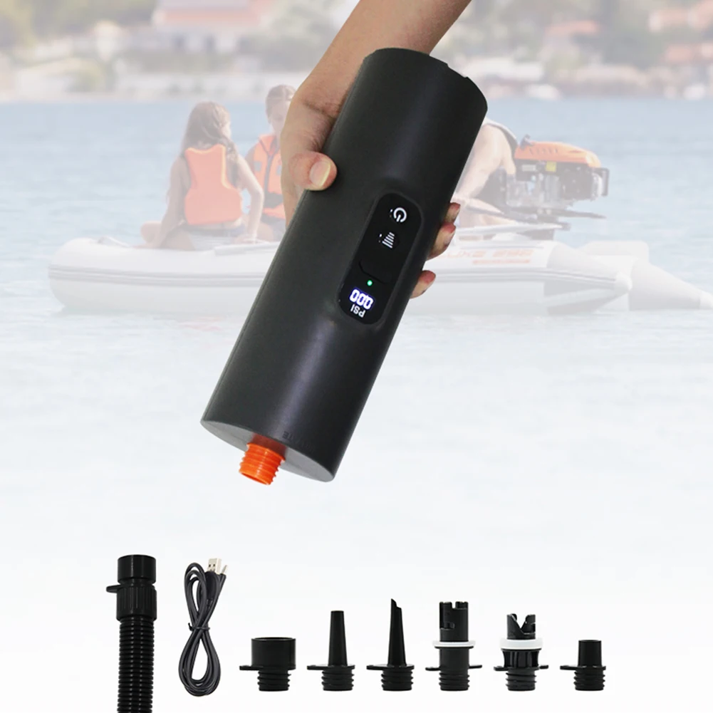 10PSI SUP Boat Inflatable Pump with Auto Shut Off Electric Air Pump Stand Up Paddle Board Pump for Inflatables Kayaks Boats
