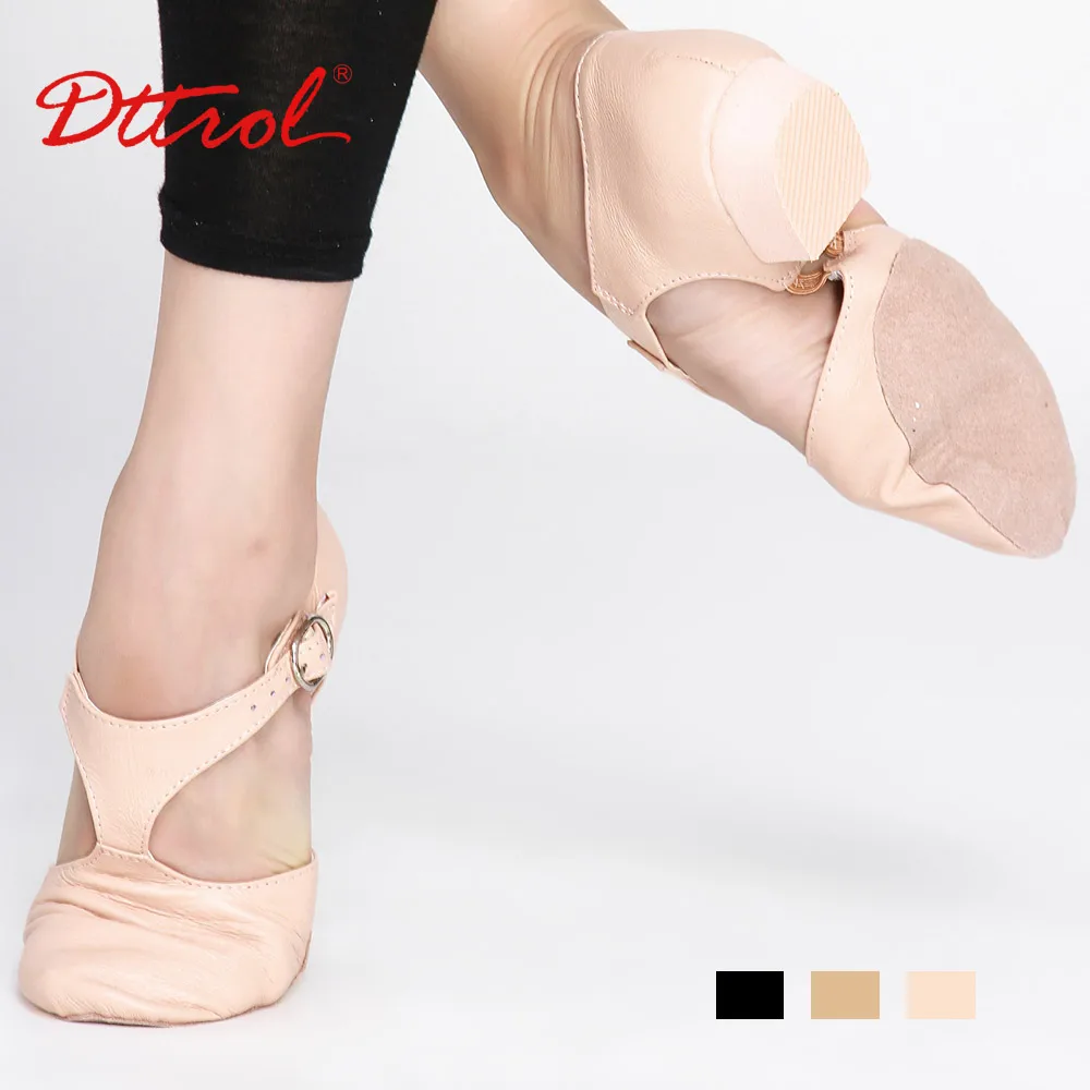 Natural Leather Stretch Jazz Ballet Dance Shoes For Women Teachers's Dance Sandals Soft Yoga Gym Sport Western Dance Shoes