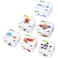 Children Montessori Educational Set Wooden Building Block Domino Puzzle Fishing Early Learning Portable Travel Box Kids Toys 2