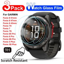 Premium 3 - Pack Tempered Glass Screen Protector - Anti - Scratch Film Accessories - 3Pcs Tempered Glass (Fenix 8 51mm)