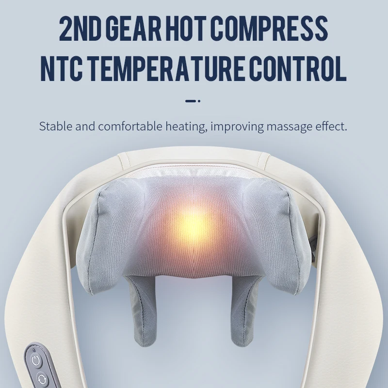 JianYouCare shiatsu Neck shoulder massager Heat leg back muscle Kneading Shawl Cervical Massage tools muscle masajeador muscular