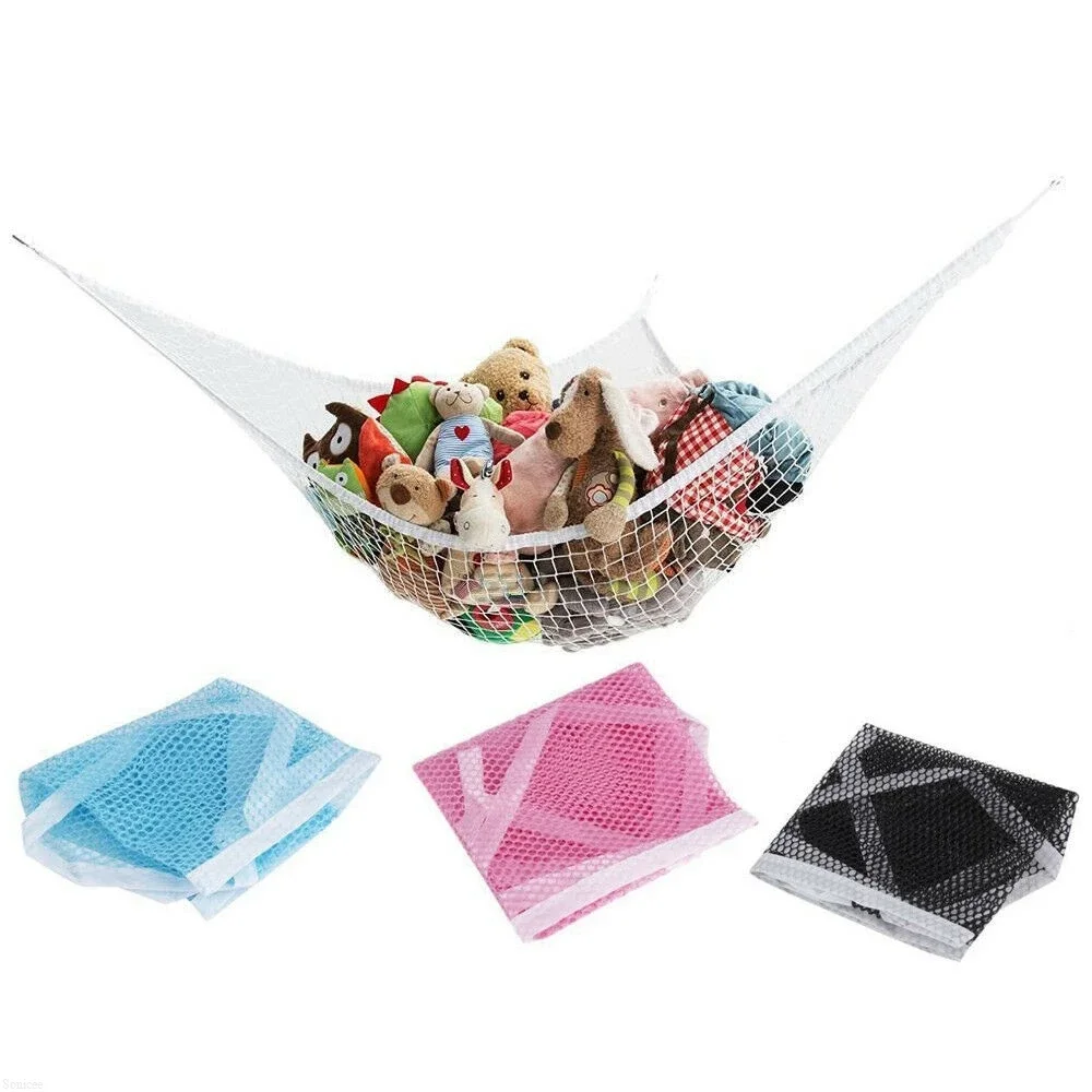 Large Toy Hammock Mesh Kids Bedroom Storage Nursery Teddy Bear Net Child Organizer Stuffed Towels Tidy Soft Storage Organizer 4
