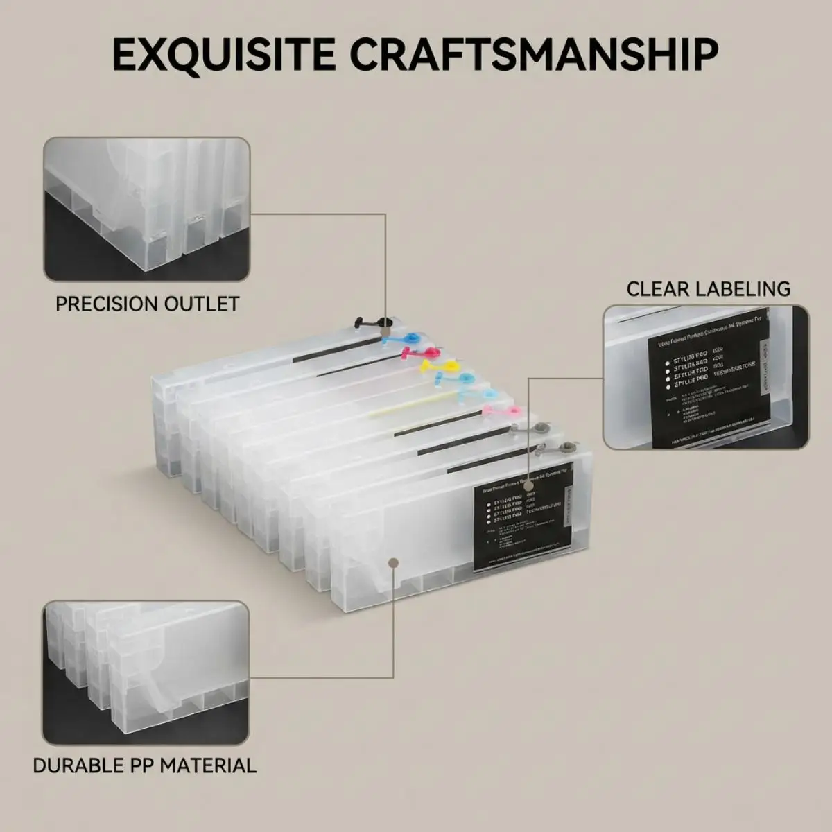 4880 4800 엡손 스타일러스 프로 4400 4450 7600 9600 4000 용 칩이 포함된 리필 가능 잉크 카트리지 300ML