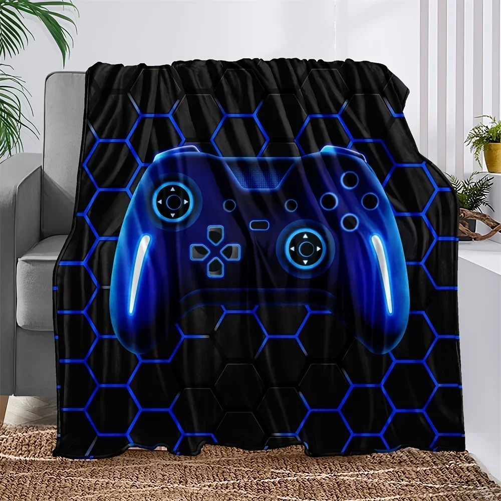 극세사 게임 패턴 3D 프린트 담요, 슈퍼 소프트 던지기 담요, 침대 소파 침대보 장식, 겨울 따뜻한 이불