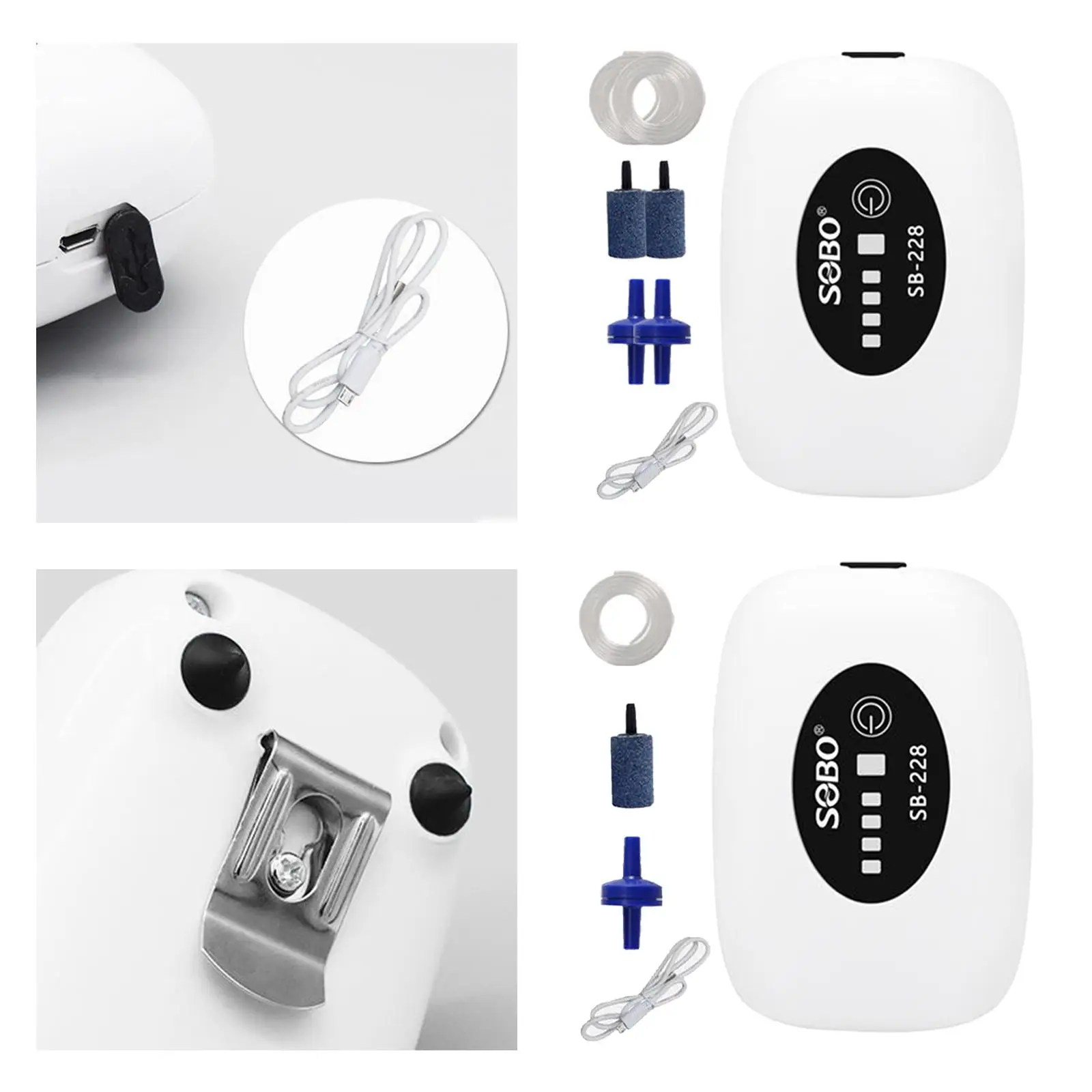 Aquarium Air Pump USB Aquarium Bubbler for Outdoor Fishing Moving Emergency
