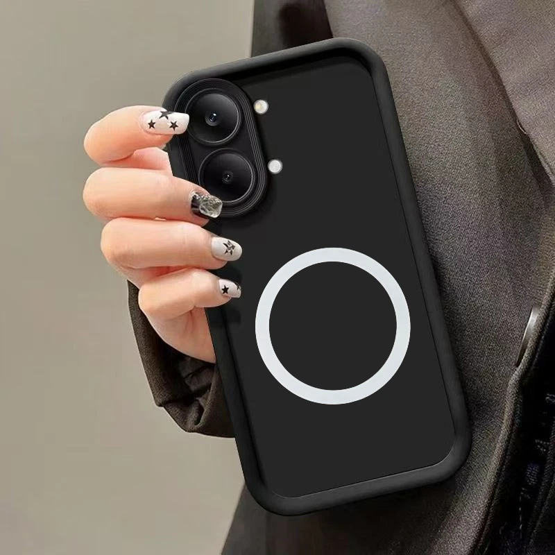 Premium Silicone Phone Case with Magnetic Charging and Shock Absorption