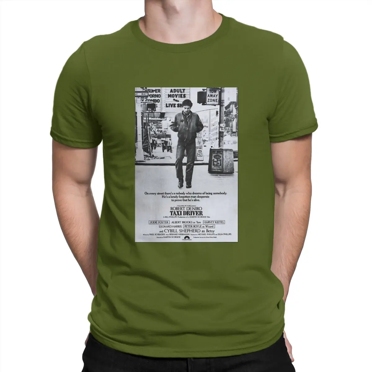 Camisetas para hombre con póster de taxista, divertidas camisetas de algodón puro, camisetas de manga corta de Robert De Niro, camisetas de cuello redondo
