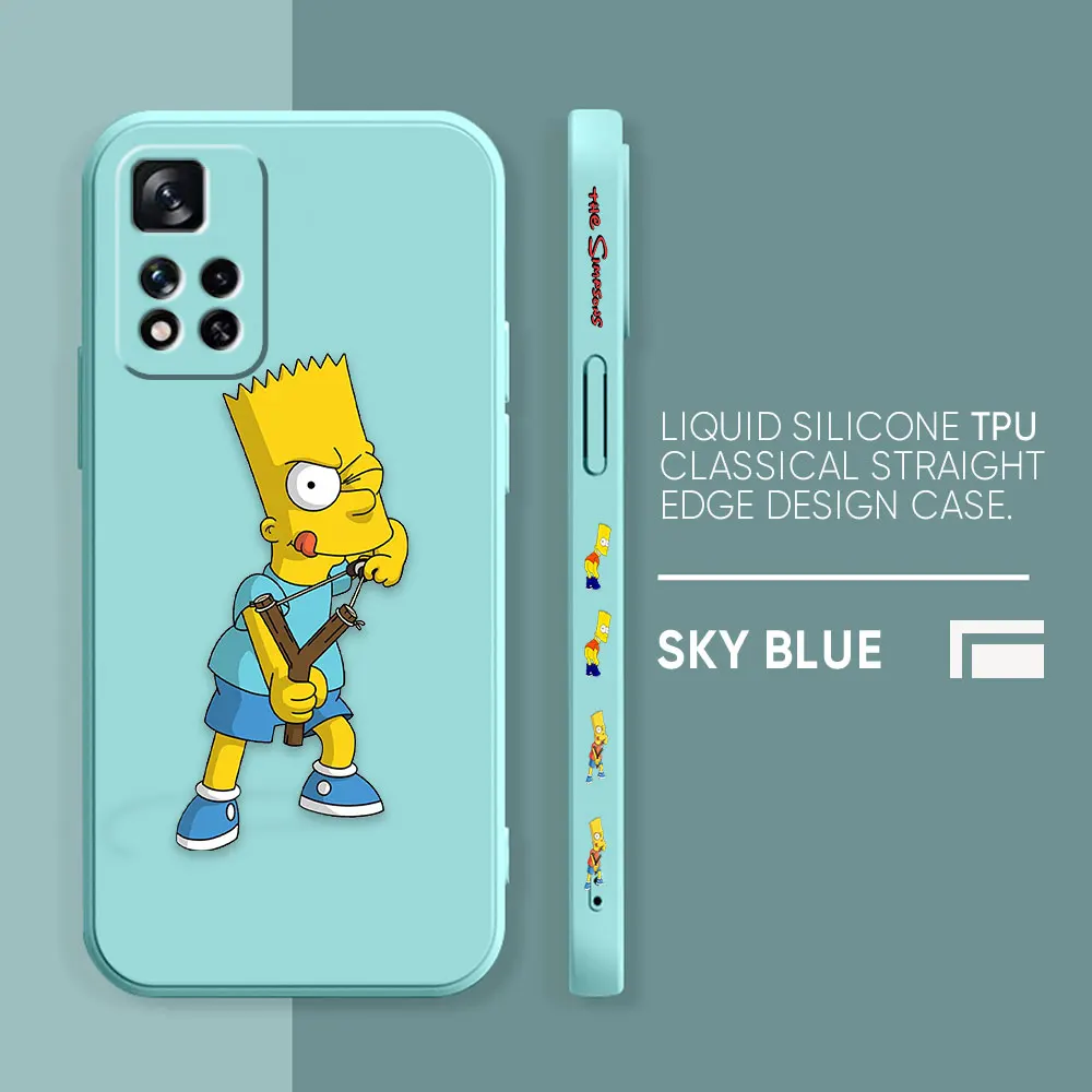 thumbnail image 1 of Case For Redmi Note 12 11 11T 11R 11E 10 9 8 7 7S PRO PLUS 4G 5G Simple Liquid silicone Case Funny The S-Simpsons, 1 of 5