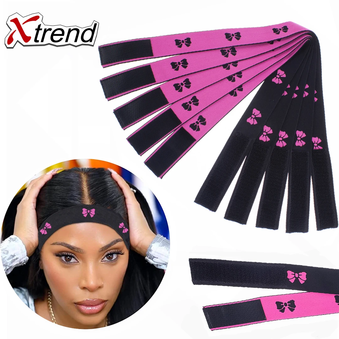 Xtrend 5PCS Adjustable Elastic Bands for Wig Edges Wig Band Edge Wrap