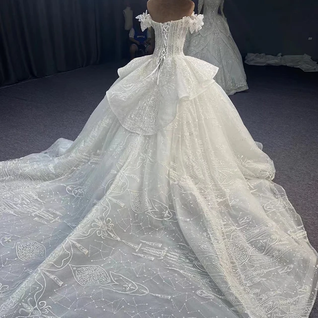 Jancember Factory Wholesale Brand New Wedding Dresses For Women Organza Cap sleeve Wedding Gown Beading Lace Up Robe De Mariée MN09 2