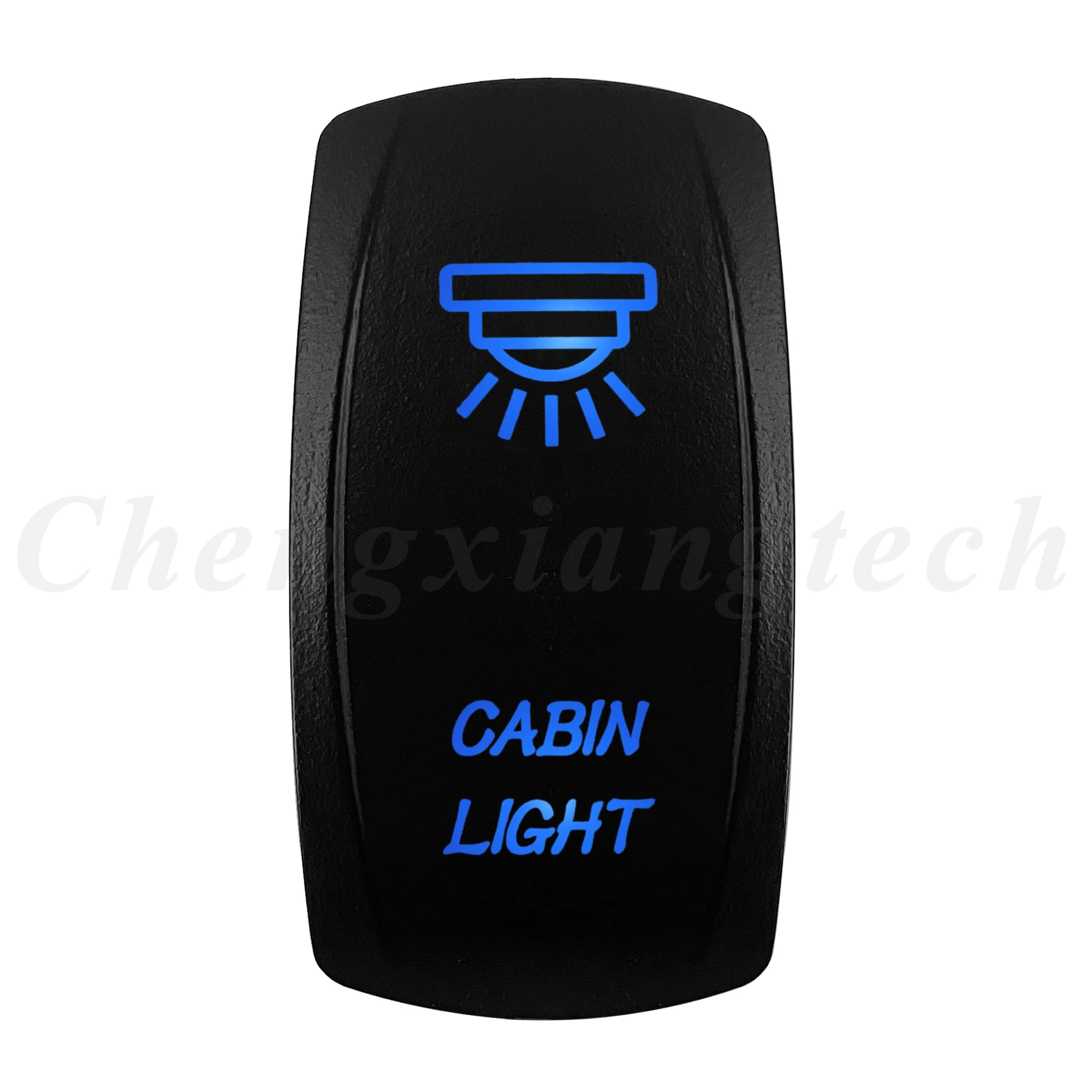 12V 20A Blue LED Waterproof Laser Rocker Switch - IP68 Rated