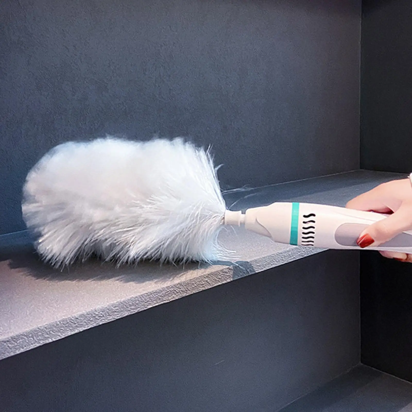 Electric Feather Duster Extendable Rotary Scrubber Cleaning for Desktop Home Furniture Electric Feather Duster Brush Clean Tool cleaning duster telescopic duster brush feather duster telescopic dust brush telescopic dust remover