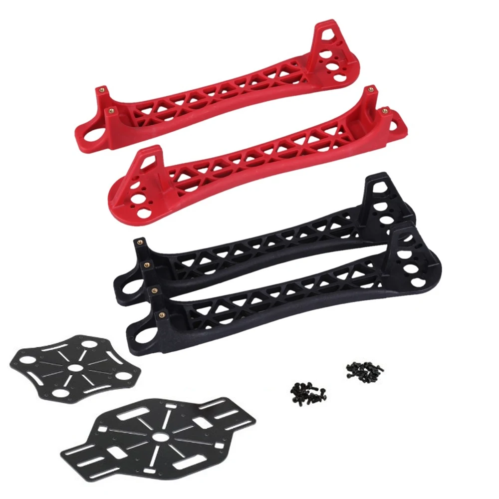 Ensemble complet du train d'atterrissage pour drone F450, skids de rechange, vue éclatée des composants.