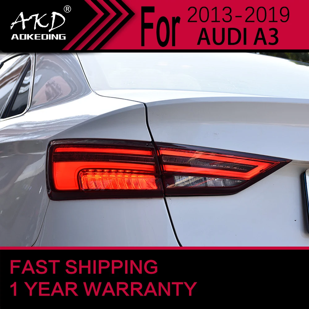 

Car Lights for Audi A3 LED Tail Light 2013-2020 A3 Rear Stop Lamp Brake Signal DRL Reverse Automotive Accessories