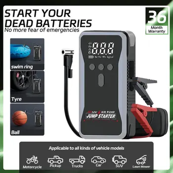 Nuovo 30000A Avviamento di emergenza per auto Accumulatori e caricabatterie di riserva Portatile 150PSI Pompa di aria Batteria per auto Booster di emergenza Dispositivo di avviamento 12V Avviamento per auto