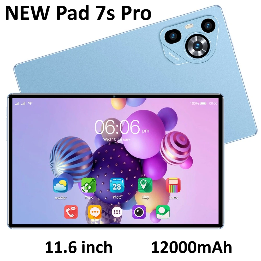 Tablette 7S Pro Pad – Android 14, 16 Go RAM, 1 To, 4G/5G, écran 11″ – NEUVE