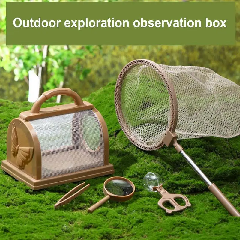 Critter Keeper Nature Worm Observation Kit Portable Worm Viewer Critter Container Toy Outdoor Collection Case Kit For Childrens 4