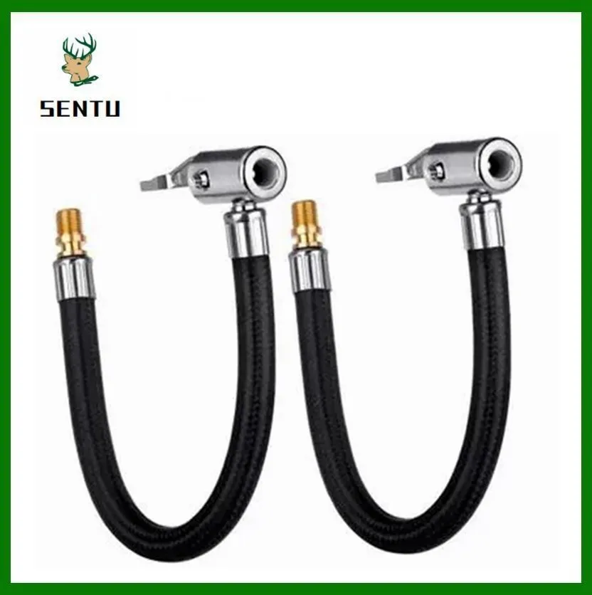 10 20 40 60cm Car Tire Inflator Hose Inflatable Air Pump Extension Tube Adapter Twist Tyre Connection Locking Air Chuck