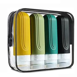 Leak - Proof Refillable Silicone Travel Bottles - TSA - Approved 3oz BPA - Free Toiletry Containers - Silicone (Green)